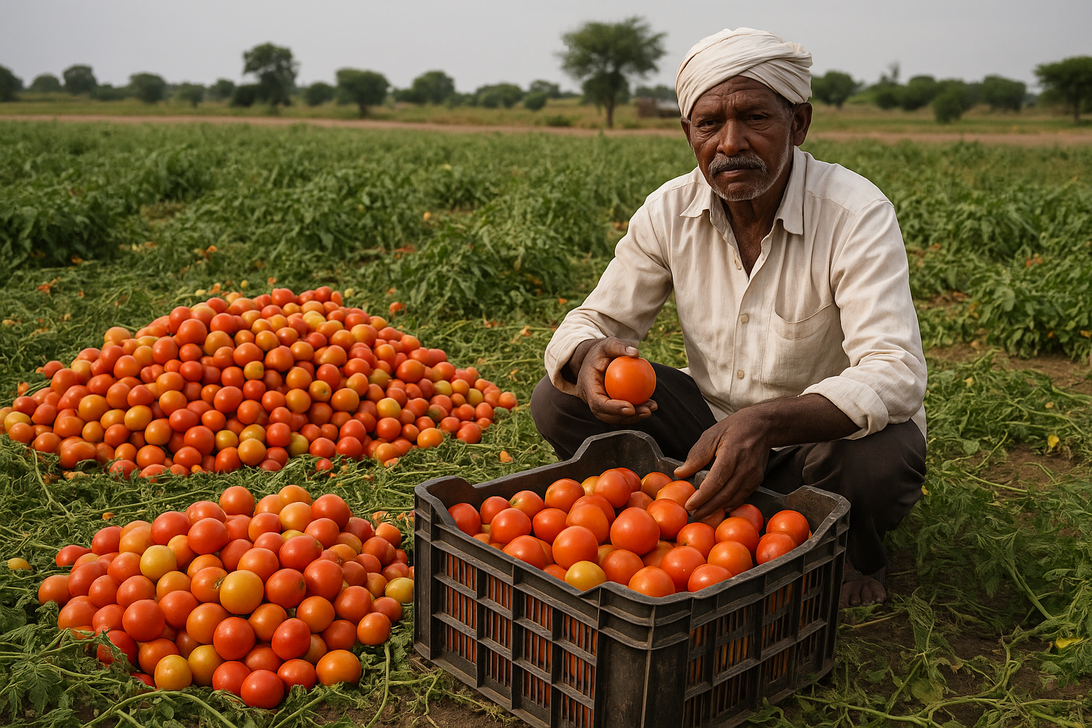 Ground Report on Tomato Farmers in Maharashtra Battling Price Crash
